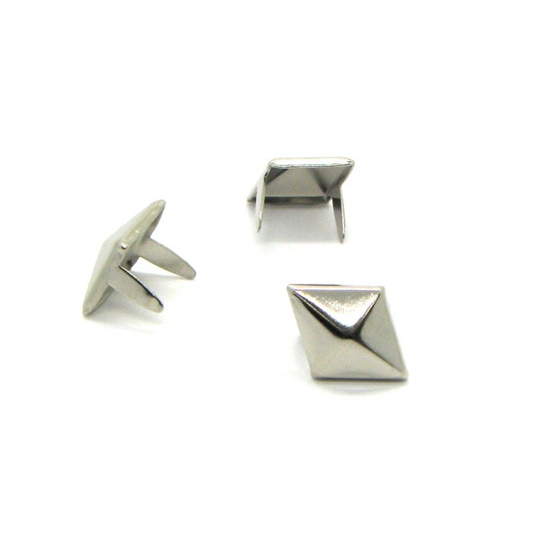 Silver Diamond-Shaped Garment Studs, bag of 100