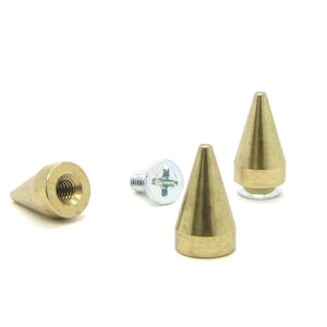 16mm (5/8") Messing Schraubkegel Spikes. Tasche von 100. Denim und Lederhandwerk
