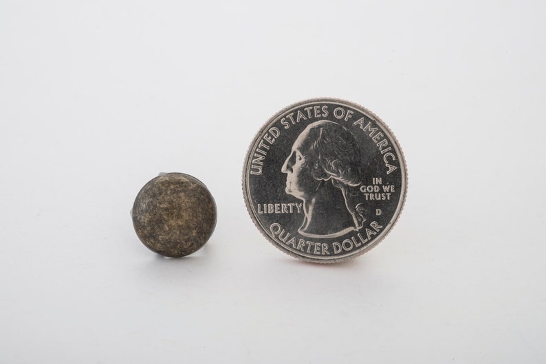 Antique brass bag of 100 12mm multi-pronged garment dome studs