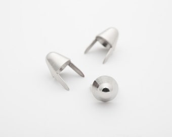 Small Silver English77 Cone Studs - bag of 500
