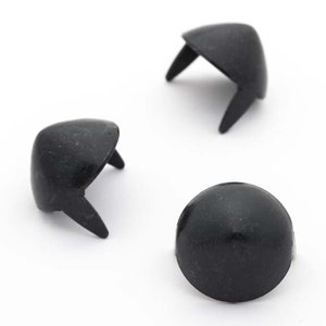 Standard 1/2 inch Matte Black Cone Studs, bag of 100