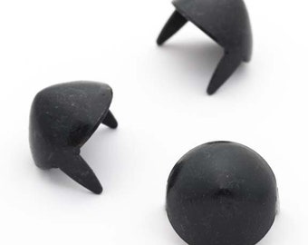 Standard 1/2 inch Matte Black Cone Studs, bag of 100