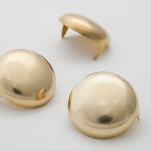 Single Dome Stud - Giant 25mm (1&quot;) Brass Dome Studs for Punk Vintage Clothing and More - StudsAndSpikes
