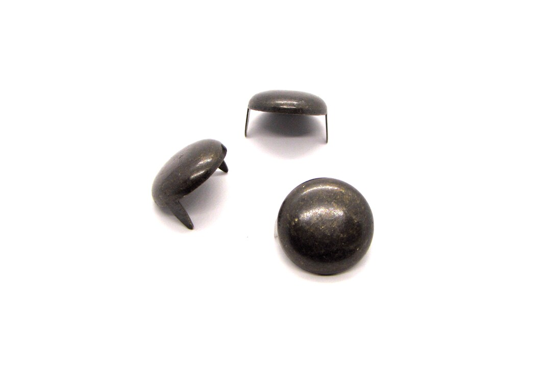 Tall Matte Black English77 style metal studs for clothing - Bag of