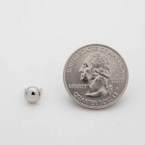 Tiny 6mm (1/4&quot;) Silver Dome Studs for Punk Vintage Clothing and More - bag of 100