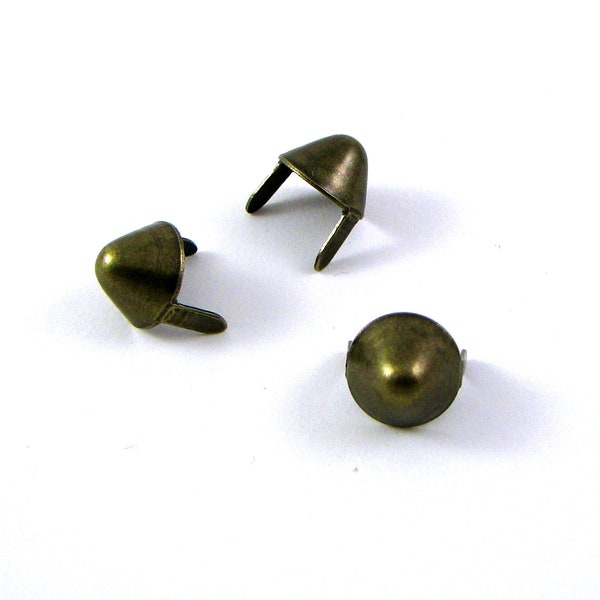 Standard Antique Brass English77 Cone Studs, bag of 100