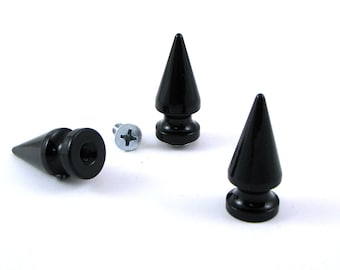 Riesiger 1-3/4"(Größe 45) Baum Spike in Pulverbeschichtet Schwarz für Heavy Duty Projekte, Single Spike, StudsAndSpikes