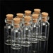 Mini small cork stopper glass bottles clear empty jars vials spell pagan pendants uk 