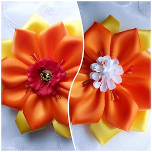 Gelb orange Schleifenband zum Aufkleben Geschenk Dekoration Party Geschenkverpackung Schleife Schleife 16 cm
