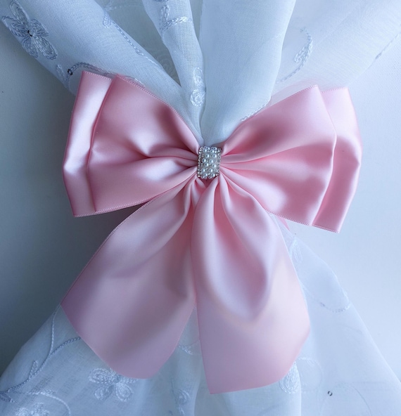 2 Embrasses à Rideaux Nœud Dentelle - Attaches Ruban Décoratives Pour Draperies Et Chambres