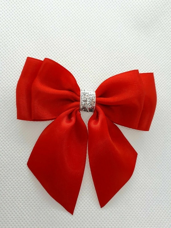 20, Satin Ribbon Bows, Red Ribbon Bows, Red Satin Bows, Red Ribbon Bows, Red  Bows, Satin Bows, Craft Supplies Uk, Haberdashery 