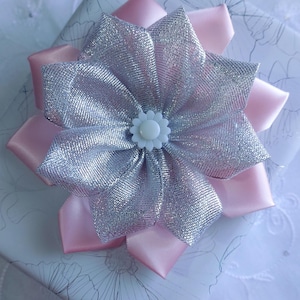 Cinta plateada rosa para pegar en caja de regalo, lazo para regalo, decoración navideña, lazo para envolver regalos de fiesta, 15 cm