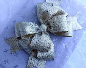 Gold ribbon stick on gift box present bow Christmas Wedding Party Gift Wrapping special occasion decoration