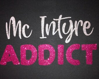 Women's  McIntyre Addict Glitter Shirt - NKOTB T-Shirt - NKOTB Tee - Boy Band Shirt