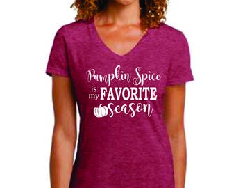 Pumpkin Spice is My Favorite Season Tee, Holiday Glitter Shirt