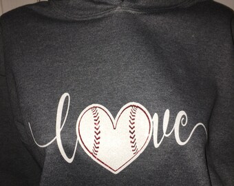 Baseball Shirt - Women's Love Baseball Hoodie - Baseball Mom - Baseball Mom TShirt