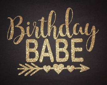 Birthday Babe Glitter Shirt