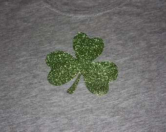 Girl's Glitter Shamrock Shirt