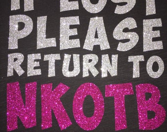 Women's NKOTB Glitter Shirt - NKOTB T-Shirt - NKOTB Tee - Boy Band Shirt