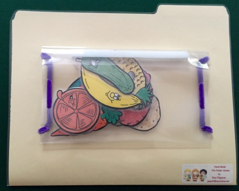 FRUIT and VEGETABLE FUN Food Groups File Folder Game Etsy