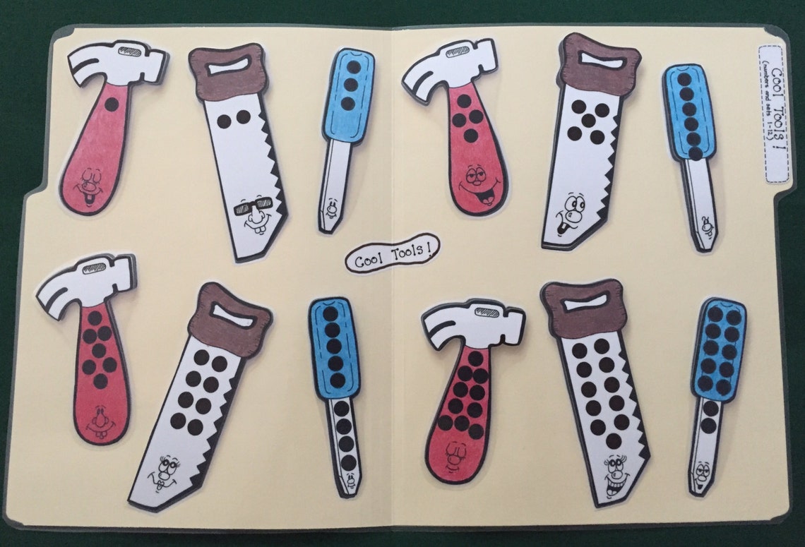 COOL TOOLS Numbers and Number sets to 12 File Folder Game Etsy