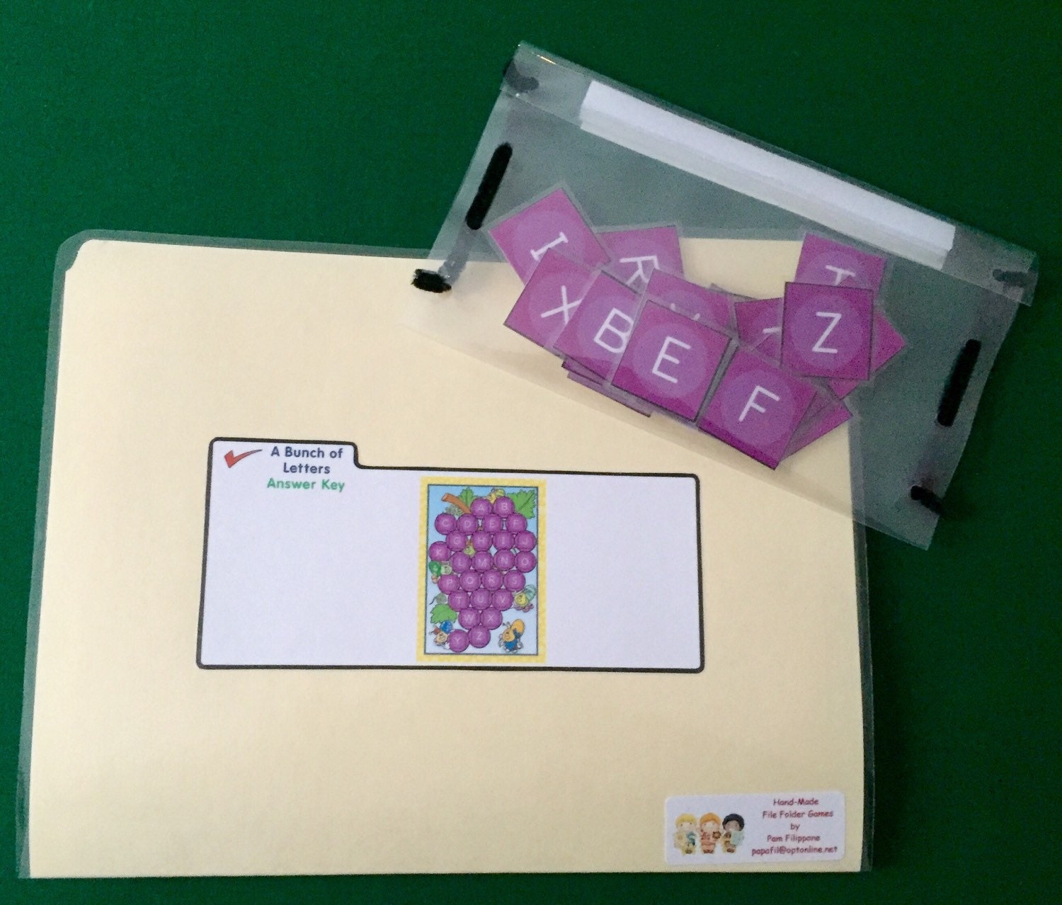 A BUNCH OF LETTERS Alphabet 26 letters File Folder Game Etsy