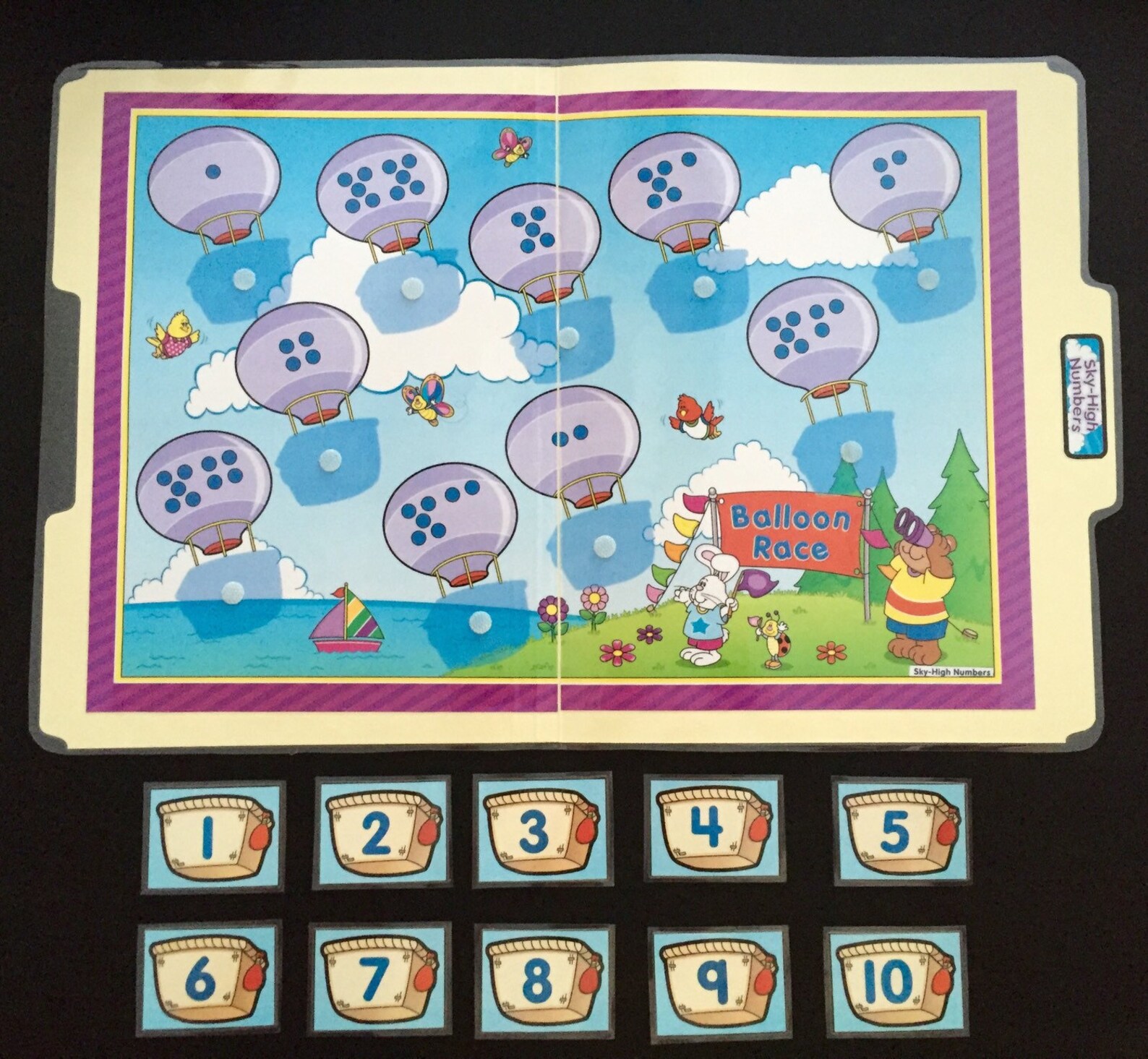 SKYHIGH NUMBERS 1 to 10 File Folder Game Ready to play Etsy