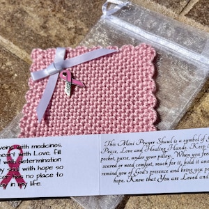 Handwoven Mini Prayer Shawl: Comfort Gift for Cancer Patients
