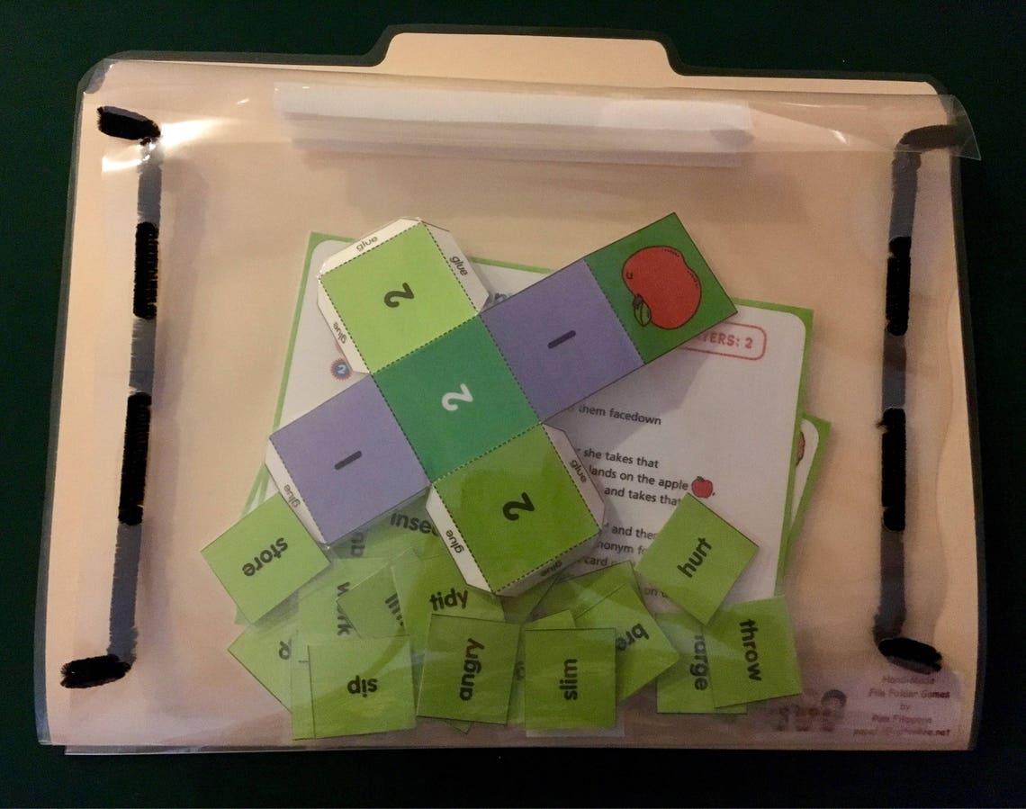 SWEET SYNONYM APPLES Synonyms File Folder Game Ready to Etsy