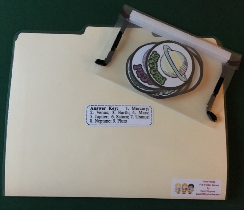 SOLAR SYSTEM SORT File Folder Game Ready to Etsy