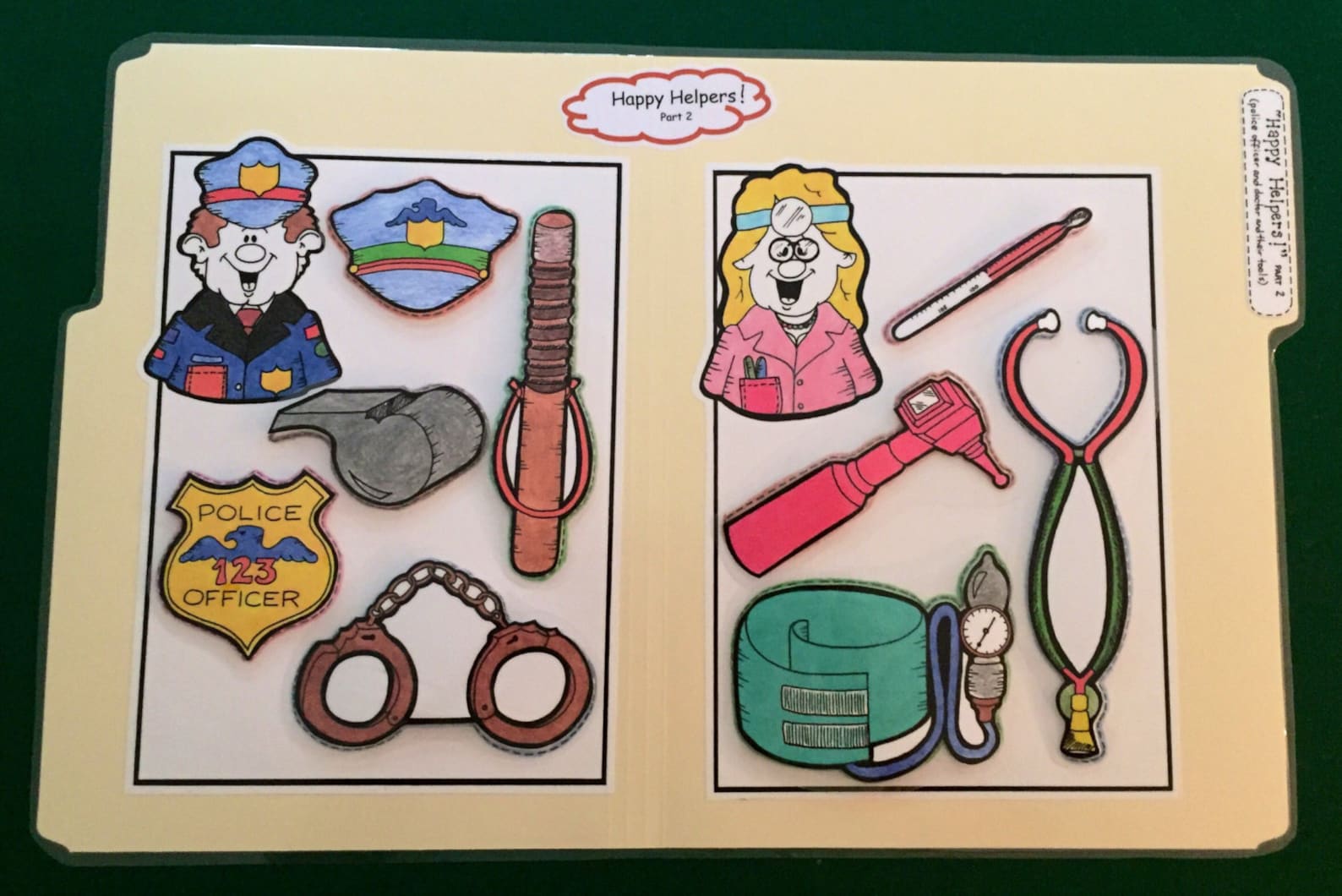 HAPPY HELPERS Part 2 Community Helpers File Folder Game Etsy