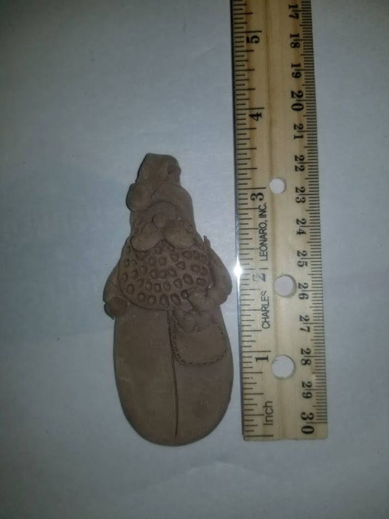 Lot of 5 Pieces Unfinished Pecan Resin Flat Santa Pin/pendant | Etsy
