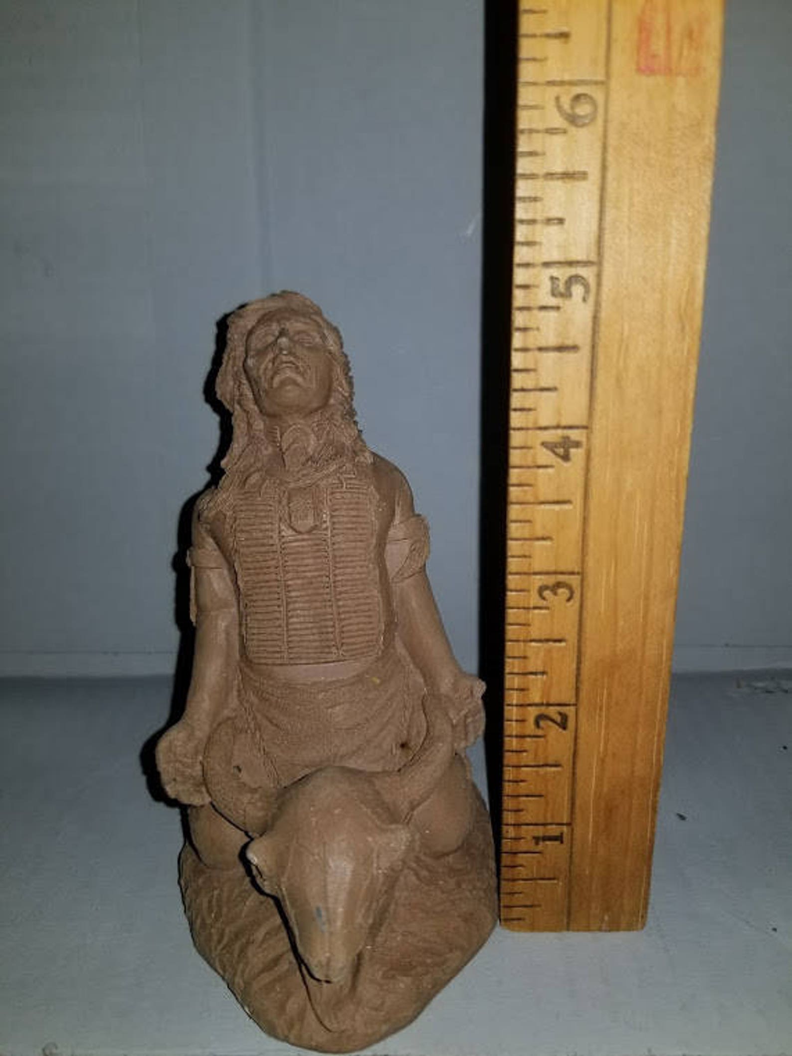 unpainted pecan resin figurines