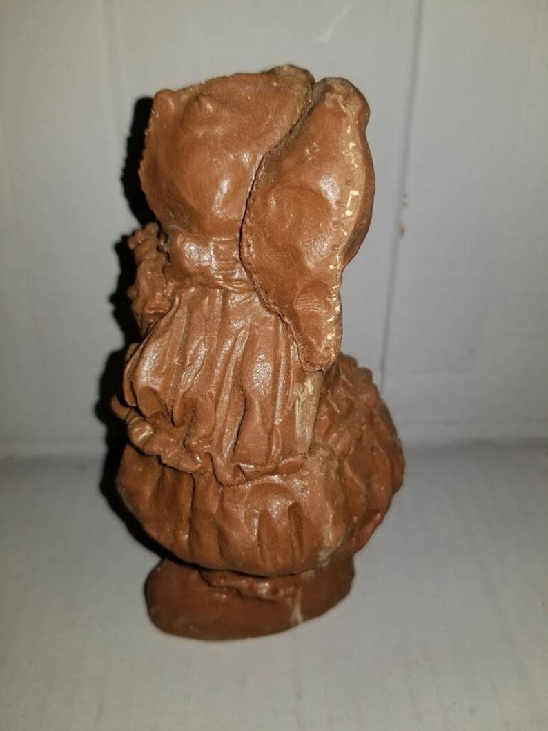 unpainted pecan resin figurines