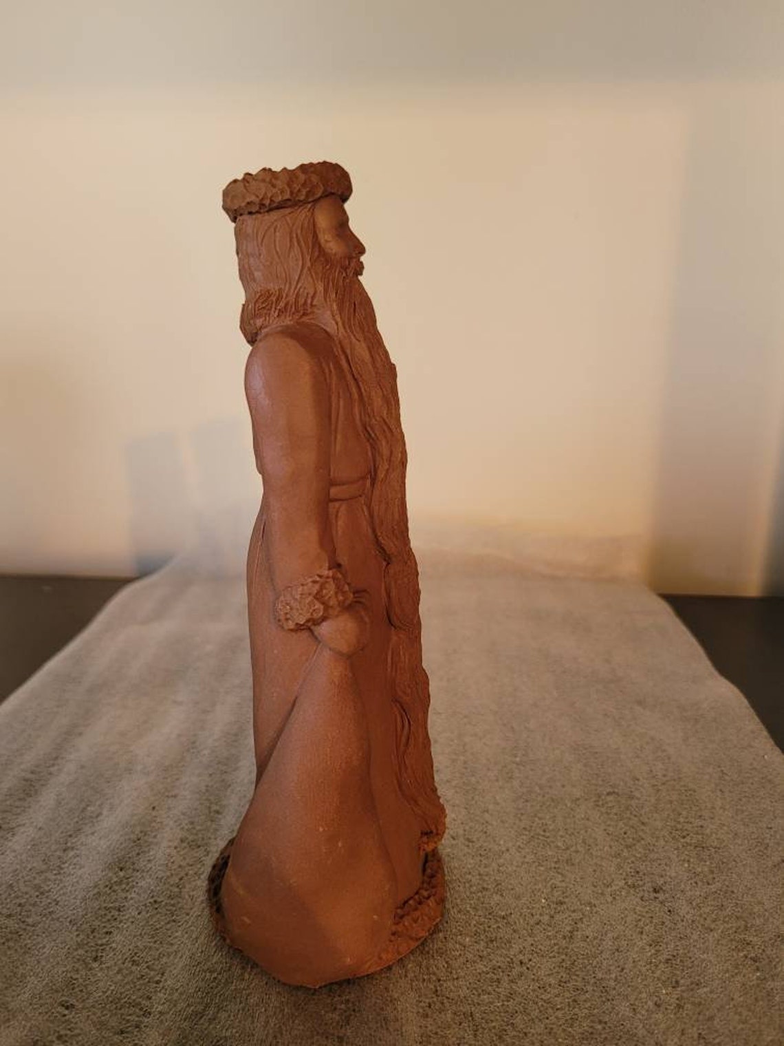 8 J&R 1995 Unfinished Pecan Resin Santa with Long Beard | Etsy