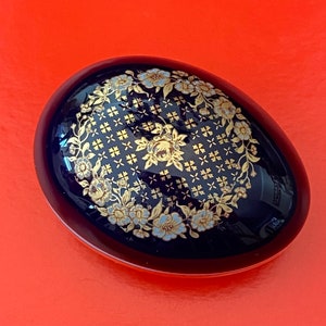 Vintage Limoges Castel France Egg Trinket Box