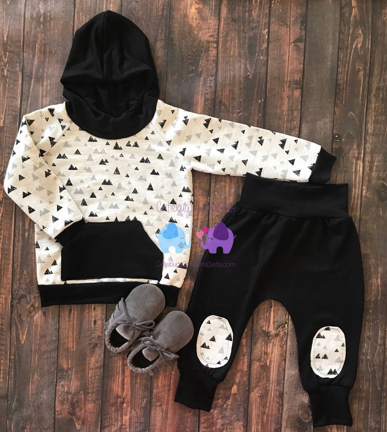 Children's Hexagon Hoodie Set Baby Boy Hoodies Boy Etsy