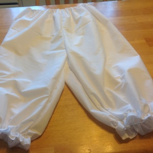 adult size pantaloons knickers bloomers  white black green brown blue red yellow pink orange purple