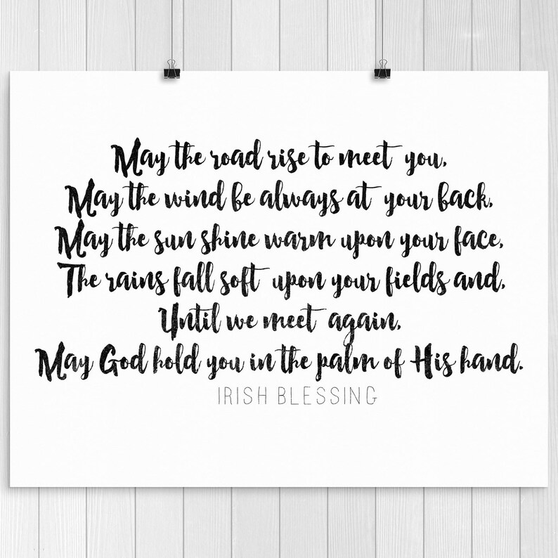 Irish Blessing Printable Etsy