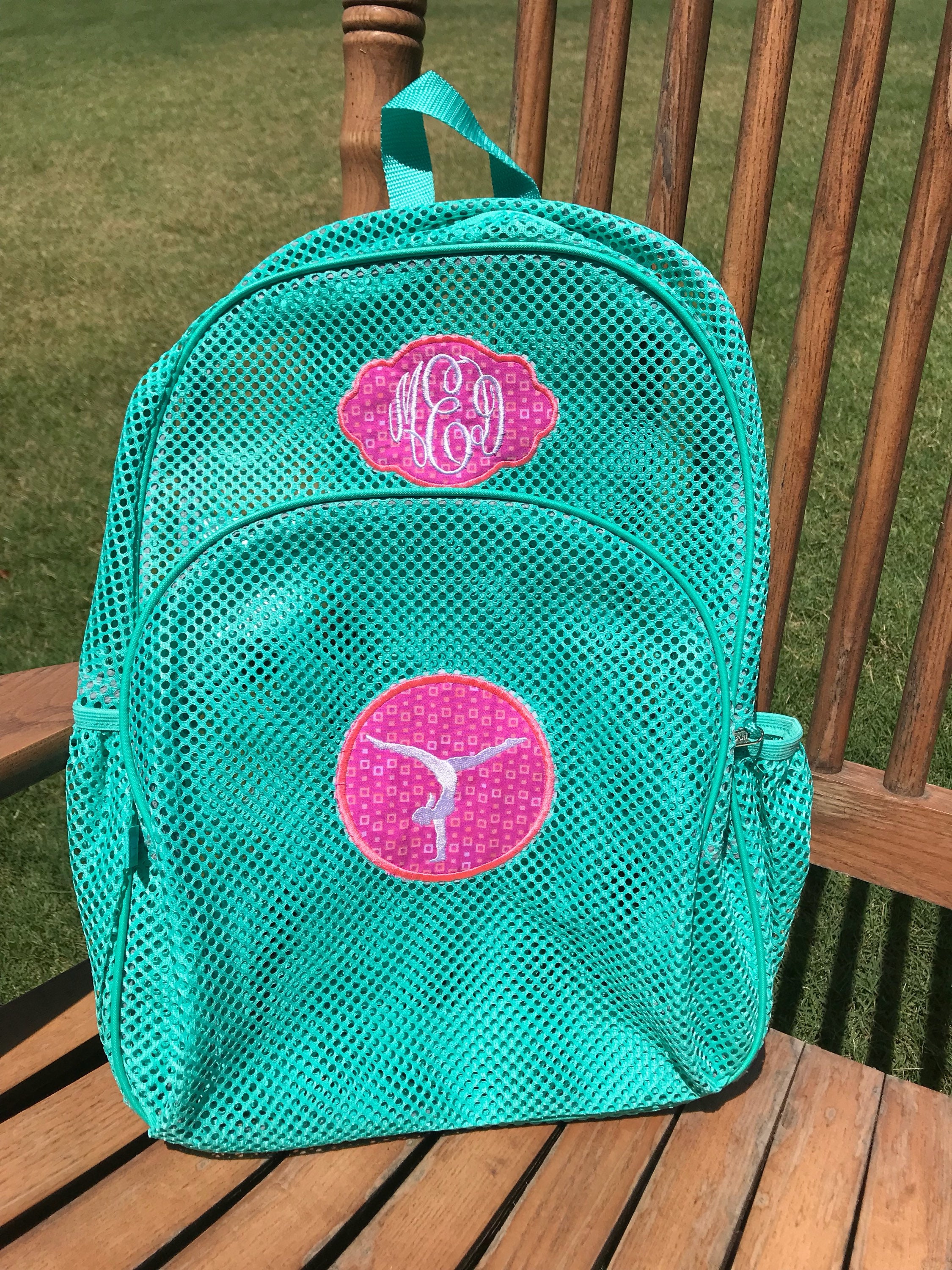 monogram mesh backpack