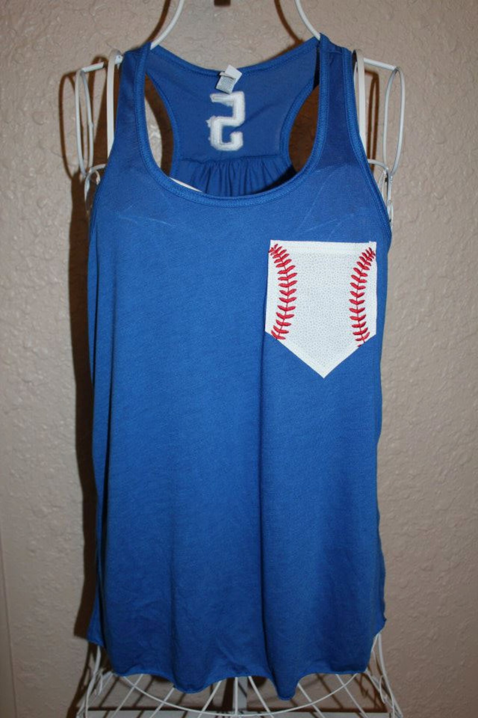 Custom Personalized Baseball Mom Racerback Loose Tank Etsy