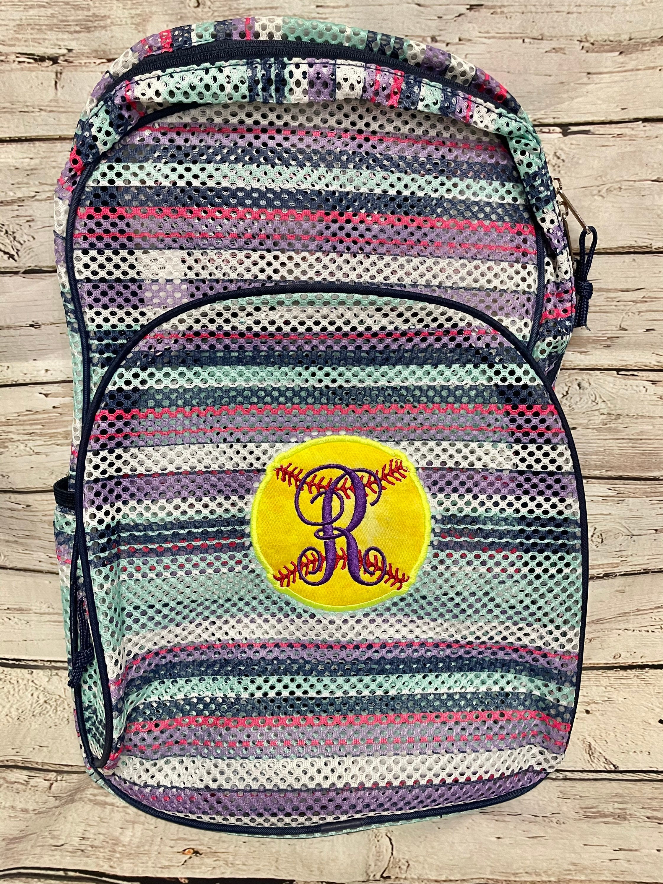 monogram mesh backpack