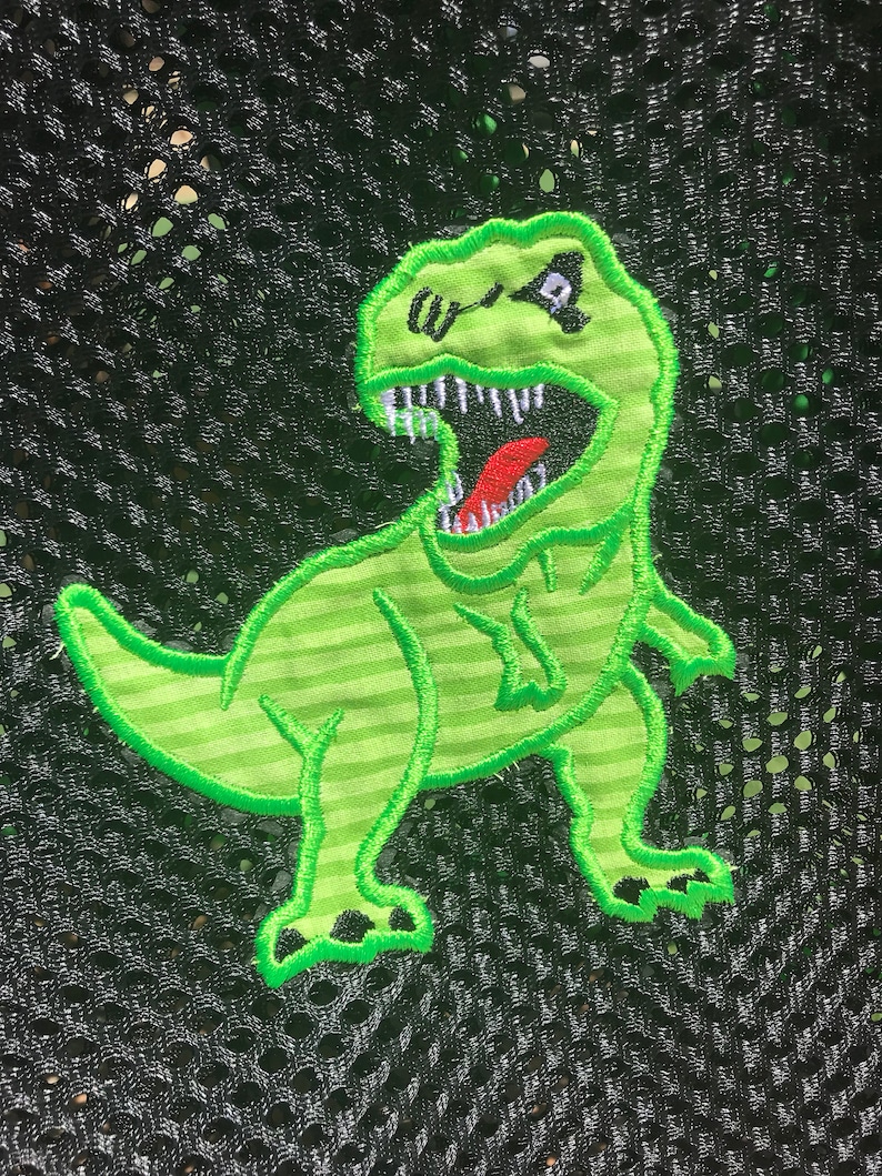 Mesh Backpack with Dinosaur TRex and Name