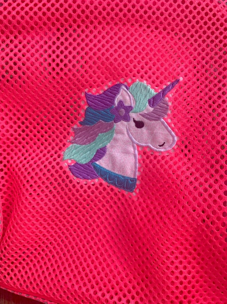 Mesh Backpack with Unicorn and Name