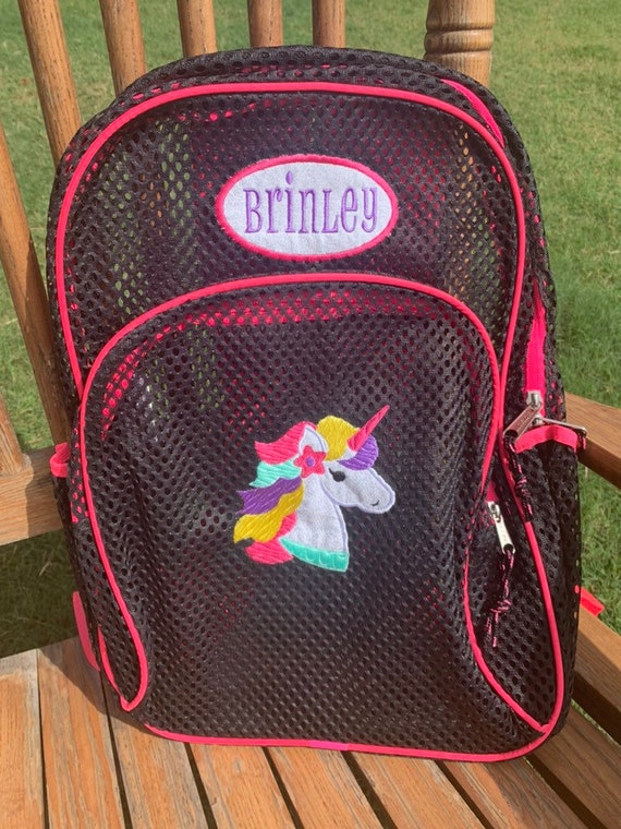 unicorn mesh backpack