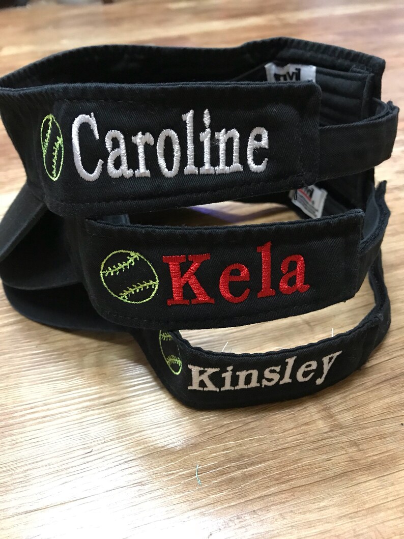 Softball Visor Personalized Custom Softball Visor Softball Etsy