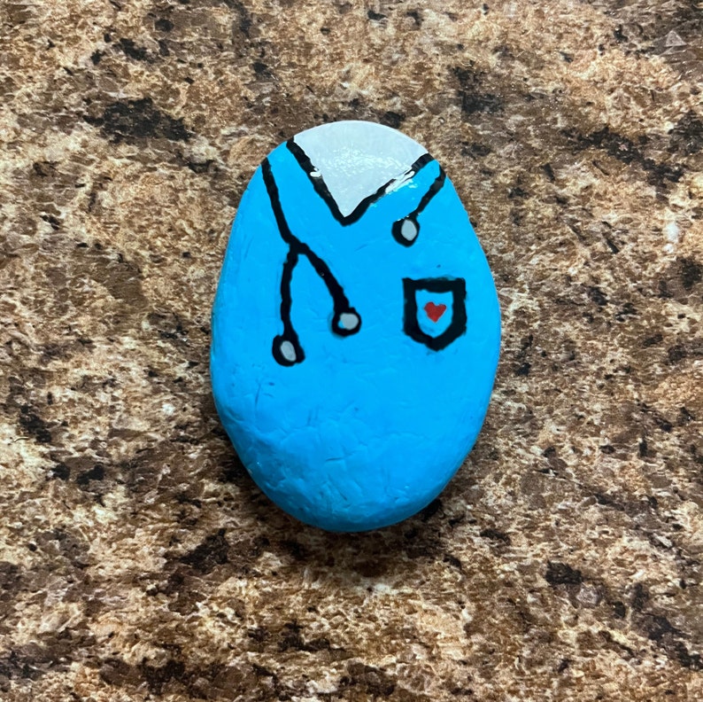 Hand Painted Doctor Rock - Etsy