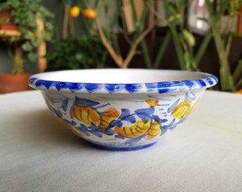 Hand Painted Sicilian Ceramic Cereal Bowl Ketty Messina's Ceramics