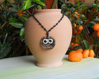 Necklace with Sicilian ceramic pendant. Gift idea. Gift for her. Handmade necklace. The ceramics of Ketty Messina.