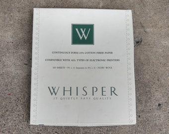 Vintage 1980s Dot Matrix Paper (Whisper)